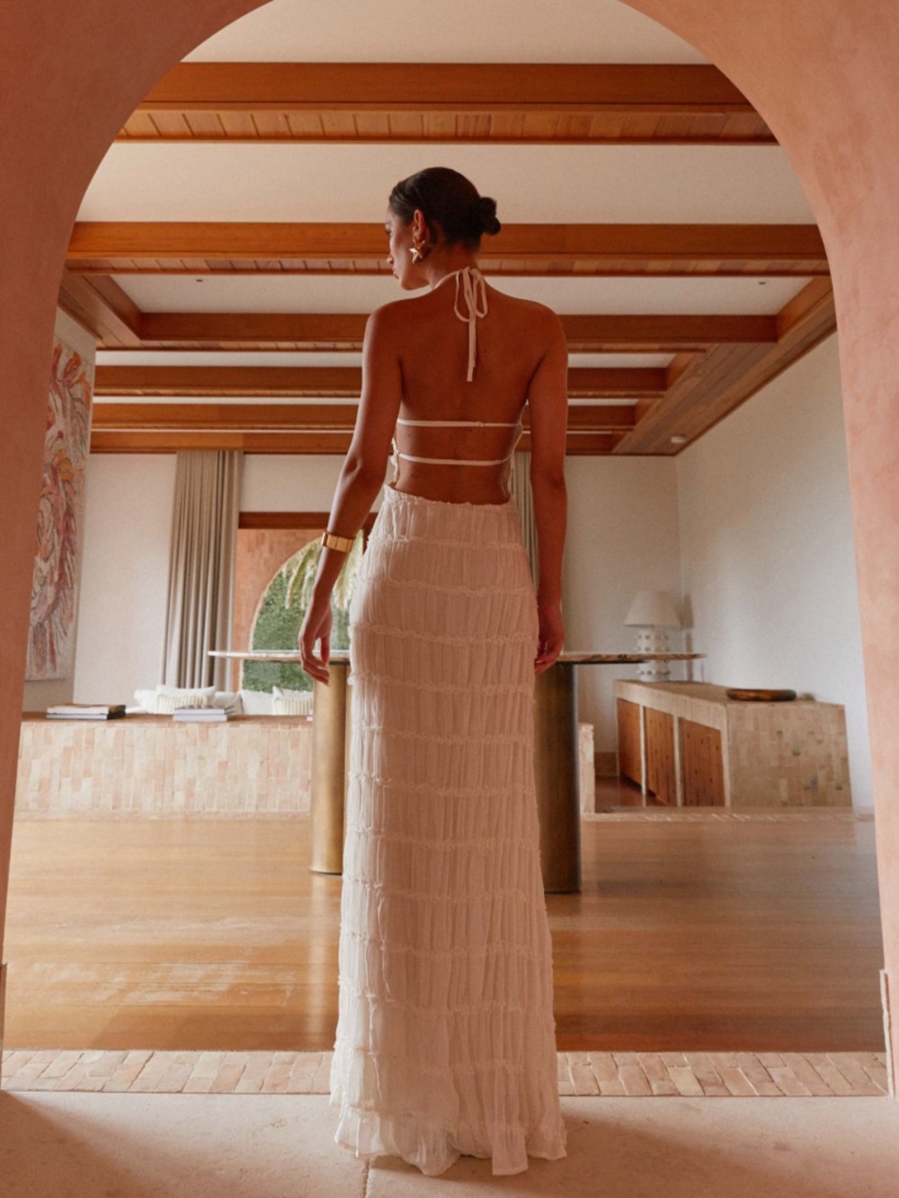 Peppermayo Aullie Maxi Dress in Ivory - Picture 2 of 6